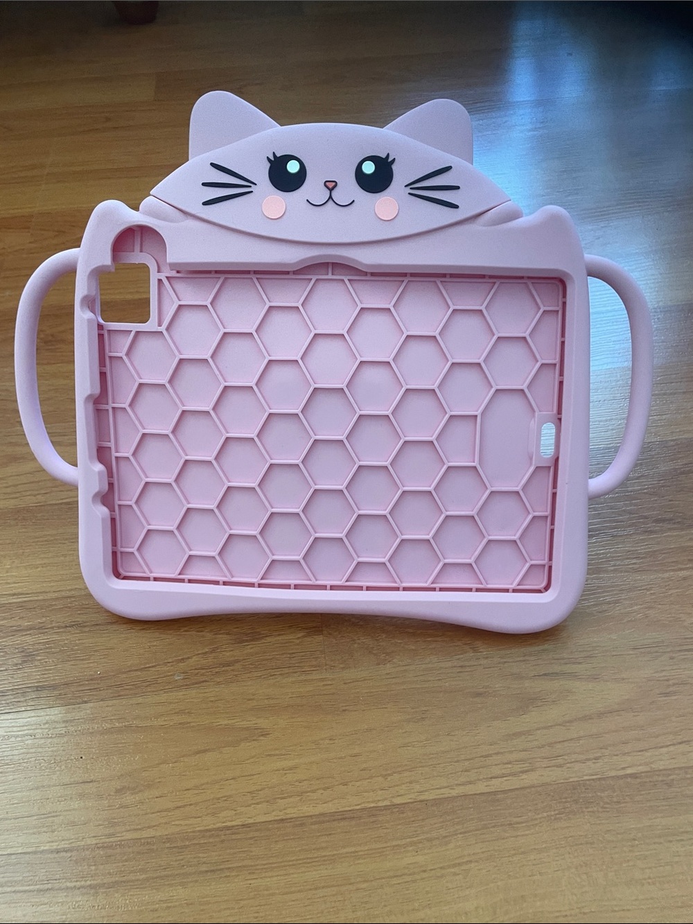 I Pad case Kids Pink Cat Bumper Case - Durable Tablet Cover